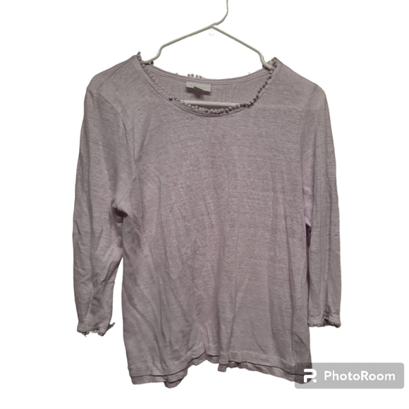 J. Jill (Medium) Love Linen 3/4 Length Sleeve - Picture 1 of 7